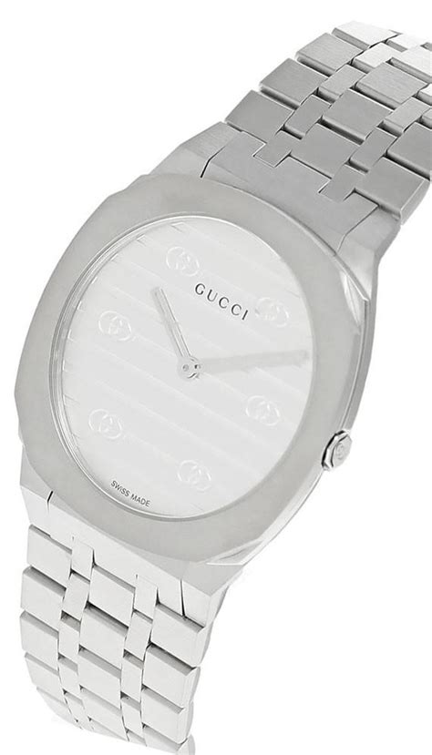 gucci 3025 costo|25H 30mm stainless steel watch in silver .